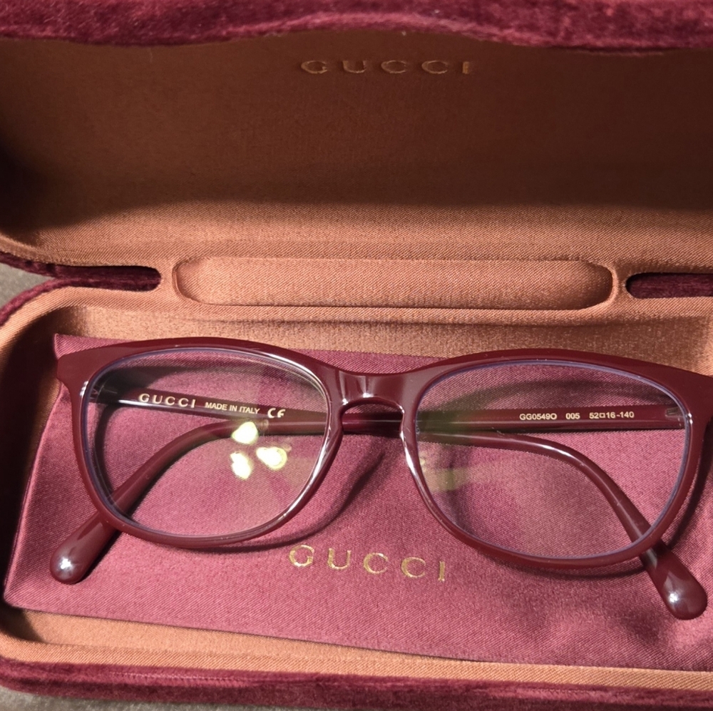 Gucci Burgundy Glasses - Picture 6 of 8